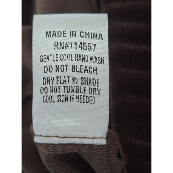 THML Anthropologie Women's velour chocolate flared pants  Sz M‎ - Picture 4 of 9